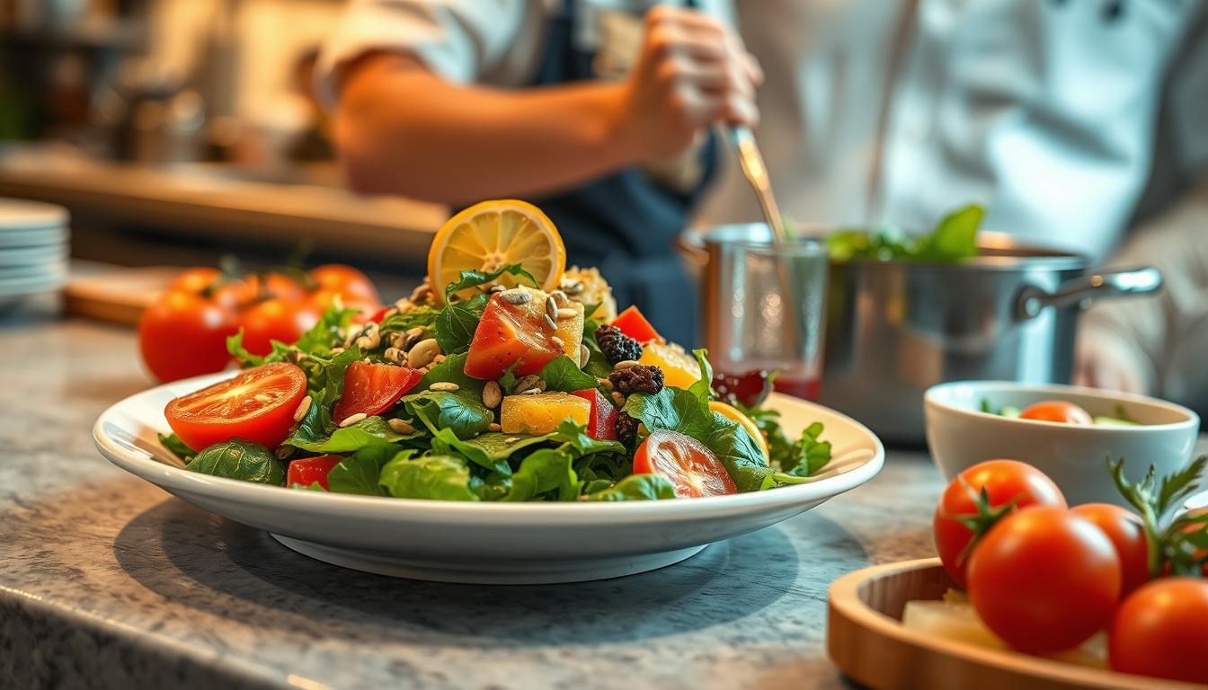 Ingredients prepared for a simple home dinner